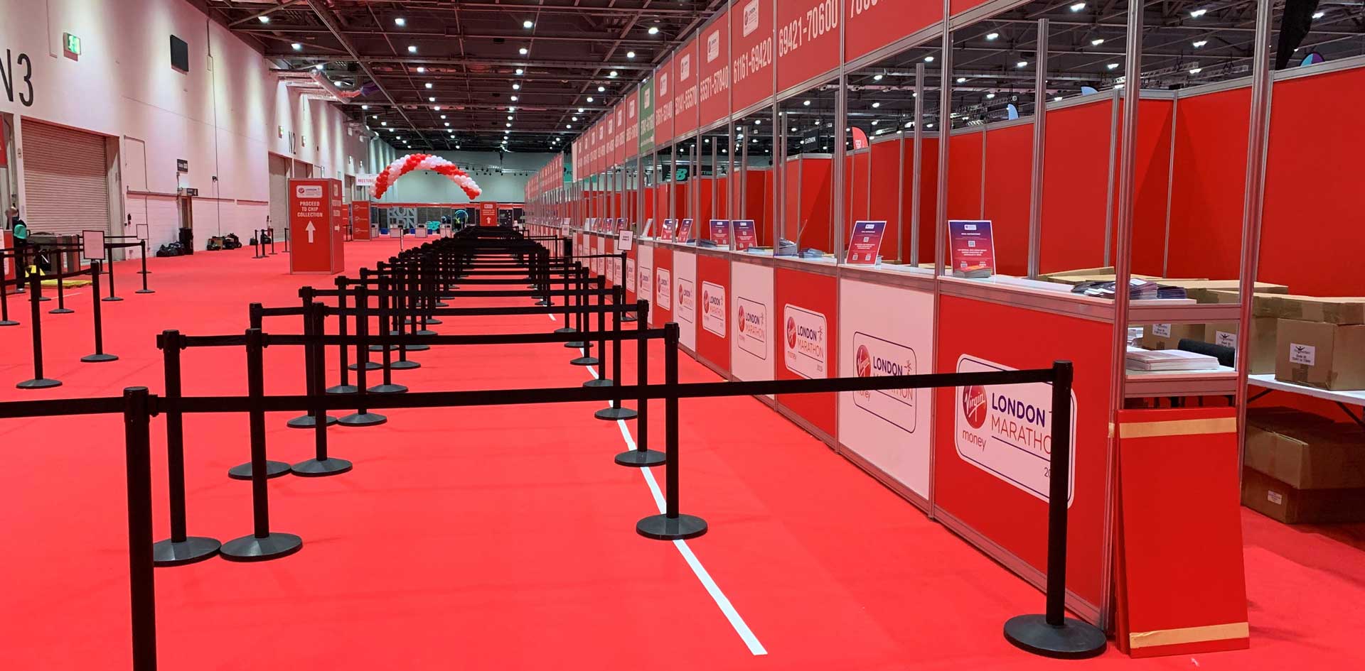 Queue barriers at london marathon